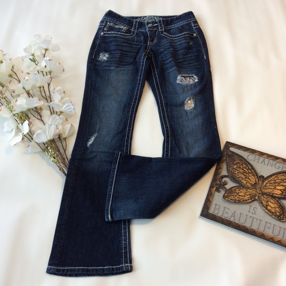 Maurices Denim - Maurices Boot Cut Bling Sequin Jeans 1 2 Low Rise